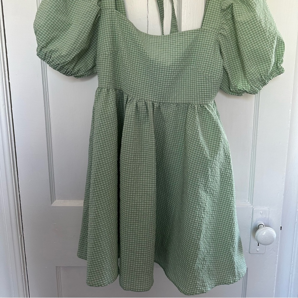 Mable Babydoll Gingham Mini Plaid 💚🍏 Size Medium